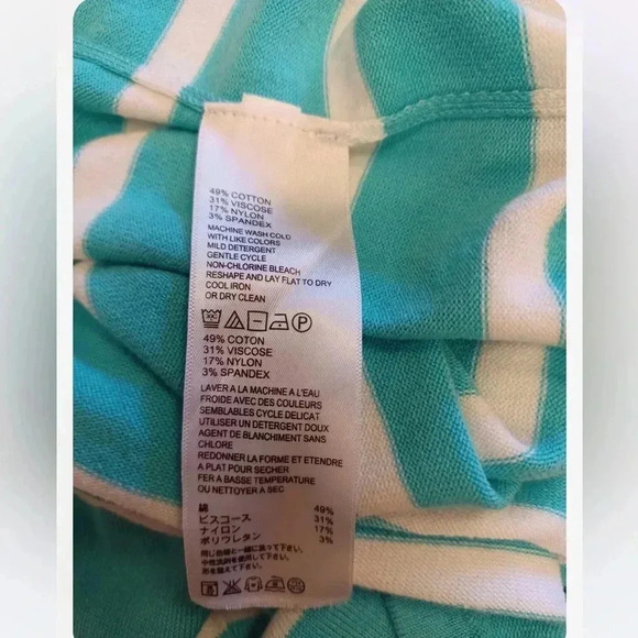 Tommy Bahama Aquamarine Striped Midi Sleeveless Knit Sundress Size Small - Picture 7 of 9